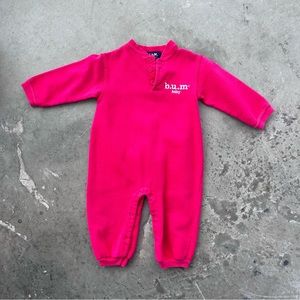 Vintage pink BUM baby romper 12-18m